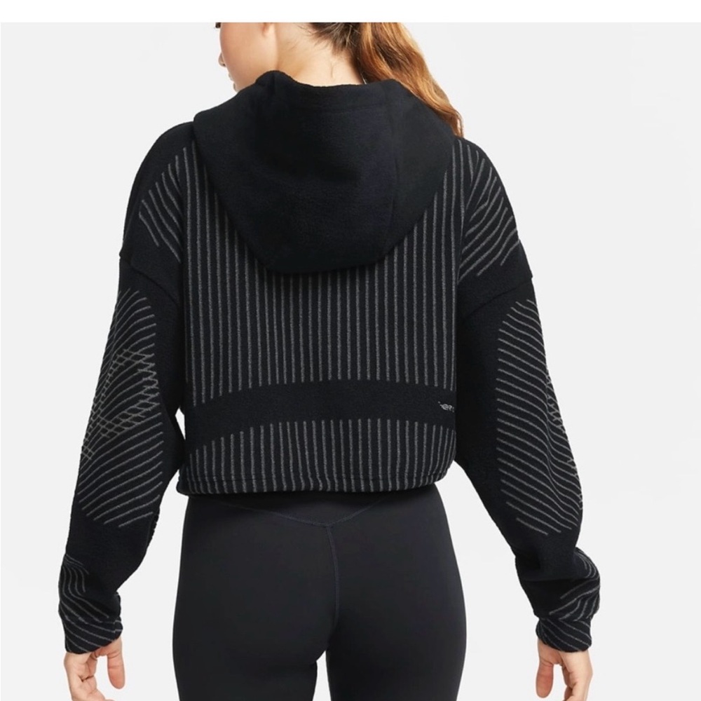 Nike Women's Black and Gray Patterned Hoodie - Picture 4 of 6
